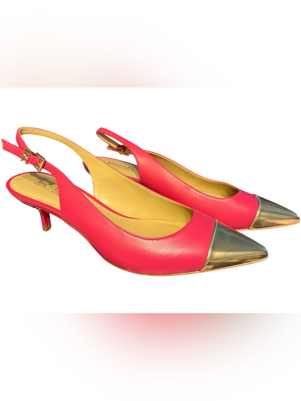 Michale Kors Fuchsia Slingback Kitten Heels